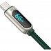 Кабель с экранчиком Baseus Fast Charging USB - Type-C 66W 1 метр CASX020006 зеленый