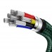 Дата кабель 1 метр - BASEUS Cafule Metal CATJK-C06 Type-C to Type-C 100W 1m 5A зелёный