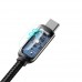 Кабель 2 метра BASEUS Type-C Display CASX020101 66W с дисплеем черный