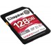 Карта памяти SDXC - Kingston Canvas React Plus 128Gb class 10 V60 UHS-II U3 (R280MB/s, W150MB/s)