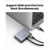 Преобразователь адаптер UGREEN CM162 USB-C to HDMI + VGA +USB 3.0 (50505)
