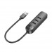 Конвертер хаб адаптер Borofone DH5 Erudite 4-in-1 на 4 usb 2.0 с кабелем 20 см