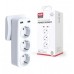 Фильтр удлинитель сетевой XO WL08 EU Smart Wall Plug Conversion Socket (3AC+2USB 2.4A) белый