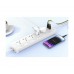 Удлинитель - сетевой фильтр XO WL19 5AC розеток / USB /Type-C 10A 250V 2 метра