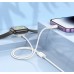 Кабель зарядное Borofone BQ22 2-в-1 USB to Lightning / iWatch Qi 120 см белый