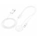Кабель зарядное Borofone BQ22 2-в-1 USB to Lightning / iWatch Qi 120 см белый