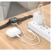 Кабель зарядное Borofone BQ22 2-в-1 USB to Lightning / iWatch Qi 120 см белый