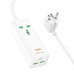 Фильтр удлинитель HOCO AC9A Talent desktop charger 2USB + Type-C 30W 10A