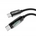 Кабель с дисплеем Yoki Type-C to Type-C 100W 2 метра
