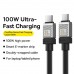 Кабель Baseus CoolPlay Series C - C 100W 1 метр черный CAKW000201