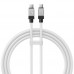 Кабель Baseus CoolPlay Series USB-C - USB-C 100W 1 метр белый CAKW000202
