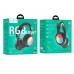 Накладные беспроводные наушники HOCO W48 Focus BT гарнитура с подсветкой RGB черные
