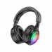 Накладные беспроводные наушники HOCO W48 Focus BT гарнитура с подсветкой RGB черные