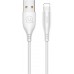 Кабель гибкий Usams U18 (US-SJ266) Round USB - Lightning 1 метр белый