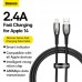 Кабель усиленный Baseus Glimmer USB to iPhone (Lightning) CADH000201 черный