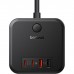 Удлинитель - зарядное Baseus PowerCombo Cube Power Strip 3AC+2U+2C 30W 1.5 метра черный