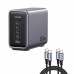 Зарядное устройство UGREEN CD333 Nex 1U + 4C 300W GaN адаптер питания серый