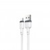 Кабель силиконовый Type-C - XO NB208 Liquid Silicone Data Cable 1m белый гибкий