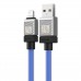 Кабель усиленный Baseus CoolPlay USB - Lightning 1 метр (CAKW000403) голубой