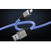 Кабель усиленный Baseus CoolPlay USB - Lightning 1 метр (CAKW000403) голубой