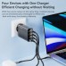 Зарядное устройство Toocki 100W GaN P100BD12C2A0 - 4 порта 2C+2A  черное евро вилка