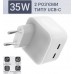 Зарядное устройство Foxconn Dual USB-C Port Power Adapter 35W