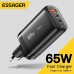 Зарядное устройство - блок адаптер Essager 65W GaN 1U+2C (ES-CD23) черное