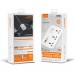 Удлинитель - сетевой фильтр Profit SC3416 65W 3 розетки + 4 порта 2Type-C+2USB 2 метра