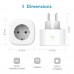 Розетка умная Meross Wi-Fi (EU) евровилка белая