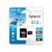 Карта памяти MicroSDXC 512 ГБайт Apacer U3 A2 + adapter AP512GMCSX10U8-R