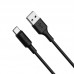 Кабель Hoco X25 Soarer USB - type-C 1 метр усиленные коннекторы черный 6957531080145