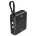 Внешняя портативная батарея XO PR224 fast charging dual line 10000 mAh с 2 кабелями черная