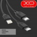 Кабель XO NB103 3-в-1 на 3 коннектора 100 см черный