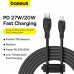Кабель Baseus Pudding Series Fast Charging Cable Type-C to iPhone 20 - 27 W 1.2m черный