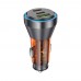 Автомобильное зарядное устройство 3 порта - Hoco NZ12D Lucky 2*Type-C + 1*USB 60W оранжевое
