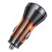 Автомобильное зарядное устройство 3 порта - Hoco NZ12D Lucky 2*Type-C + 1*USB 60W оранжевое