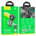 Авто зарядное устройство 3 порта - Hoco NZ12D Lucky 60W с кабелем C-C черное