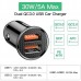 Авто зарядное - адаптер в машину 2 порта Baseus Circular Plastic 2*USB-A 30W CCYD-A01
