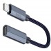 Переходник HOCO UA29A Type-C  male to iPhone female адаптер кабель 15 см 3A