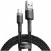 Кабель BASEUS Cafule Lightning 50 см CALKLF-AG1 черно серый