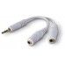 Переходник адаптер Cablexpert CCA-415W Mini-Jack 3.5 папа - 2 * Mini-Jack 3.5 мама