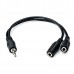 Адаптер переходник Atcom 16850 - Mini-Jack 3.5 папа - 2 * Mini-Jack 3.5 мама 10 см