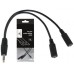 Переходник адаптер Cablexpert CCA-415-0.1M Mini-Jack 3.5mm - 2 * Mini-Jack 3.5mm черный