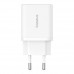 Зарядный адаптер - блок питания Baseus Cube Fast Charger C + U 30W 2 порта белый