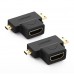 Адаптер Ugreen HD129 (20144) micro - mini (вилки) - Hdmi гнездо
