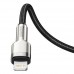 Кабель PD - укороченный Baseus Cafule Metal Type-C to Lightning 20W 25 см черный
