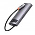 Хаб - конвертер Baseus Metal Gleam Series 6-in-1 Type-C HUB Docking Station CAHUB-CW0G