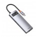 Хаб - конвертер Baseus Metal Gleam Series 6-in-1 Type-C HUB Docking Station CAHUB-CW0G