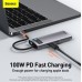 Хаб - конвертер Baseus Metal Gleam Series 6-in-1 Type-C HUB Docking Station CAHUB-CW0G