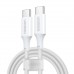 Кабель 5 ампер скоростной UGREEN US557 USB-C - USB-C 100W 1 метр белый